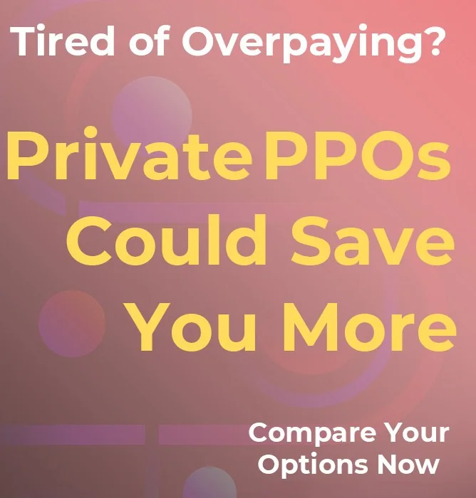 Health insurance ad from this program: Tired of overpaying? Private PPOs could save you more.